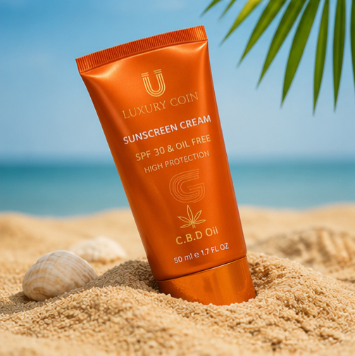 کرم ضد آفتاب spf30 برند لاکچری کوین ساخت فرانسه مناسب برای تمامیه پوست ها