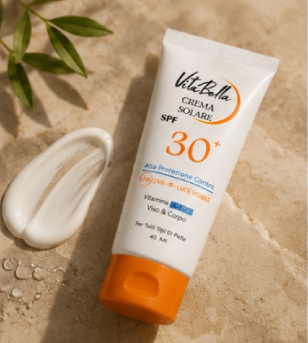 کرم ضد آفتاب spf۳۰ بی رنگ حجم ۴۰ میل برند ویتابلا درجه 1
