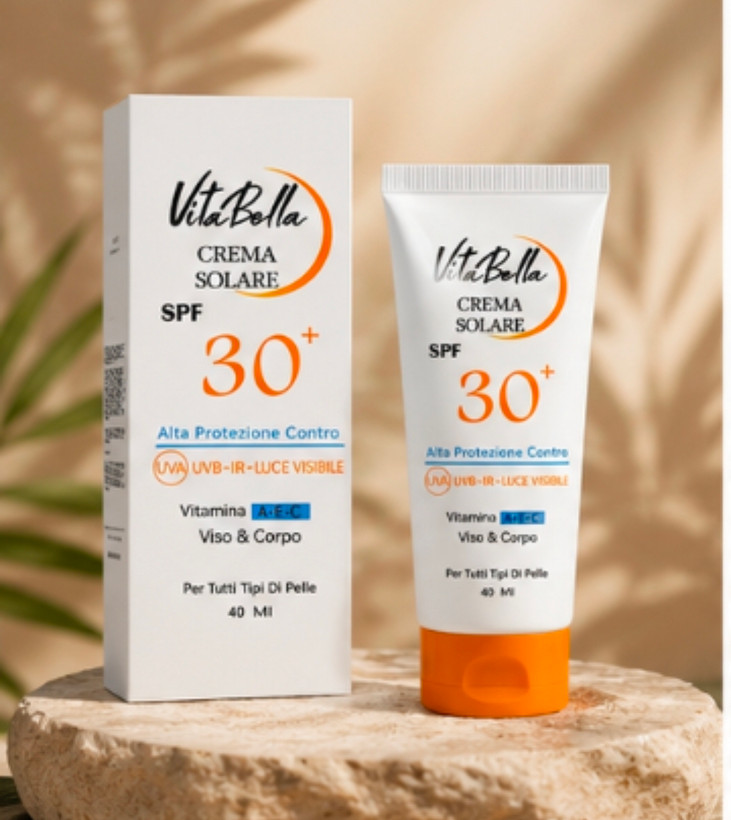 کرم ضد آفتاب spf۳۰ بی رنگ حجم ۴۰ میل برند ویتابلا درجه 1
